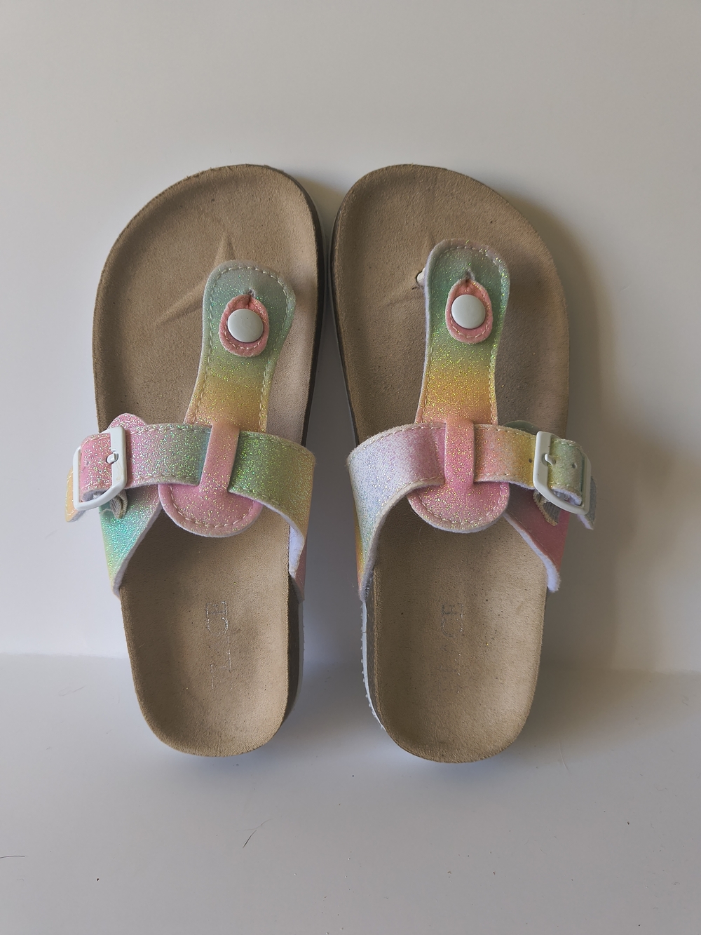 The Children's Place Girls' Rainbow Glitter Sandals